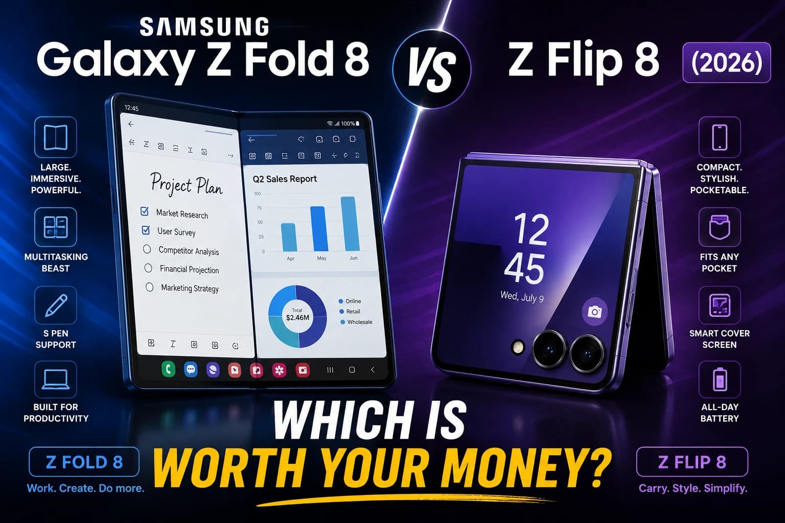 Samsung Galaxy Z Fold 8 vs Z Flip 8 (2026): Which Is Worth Your Money?