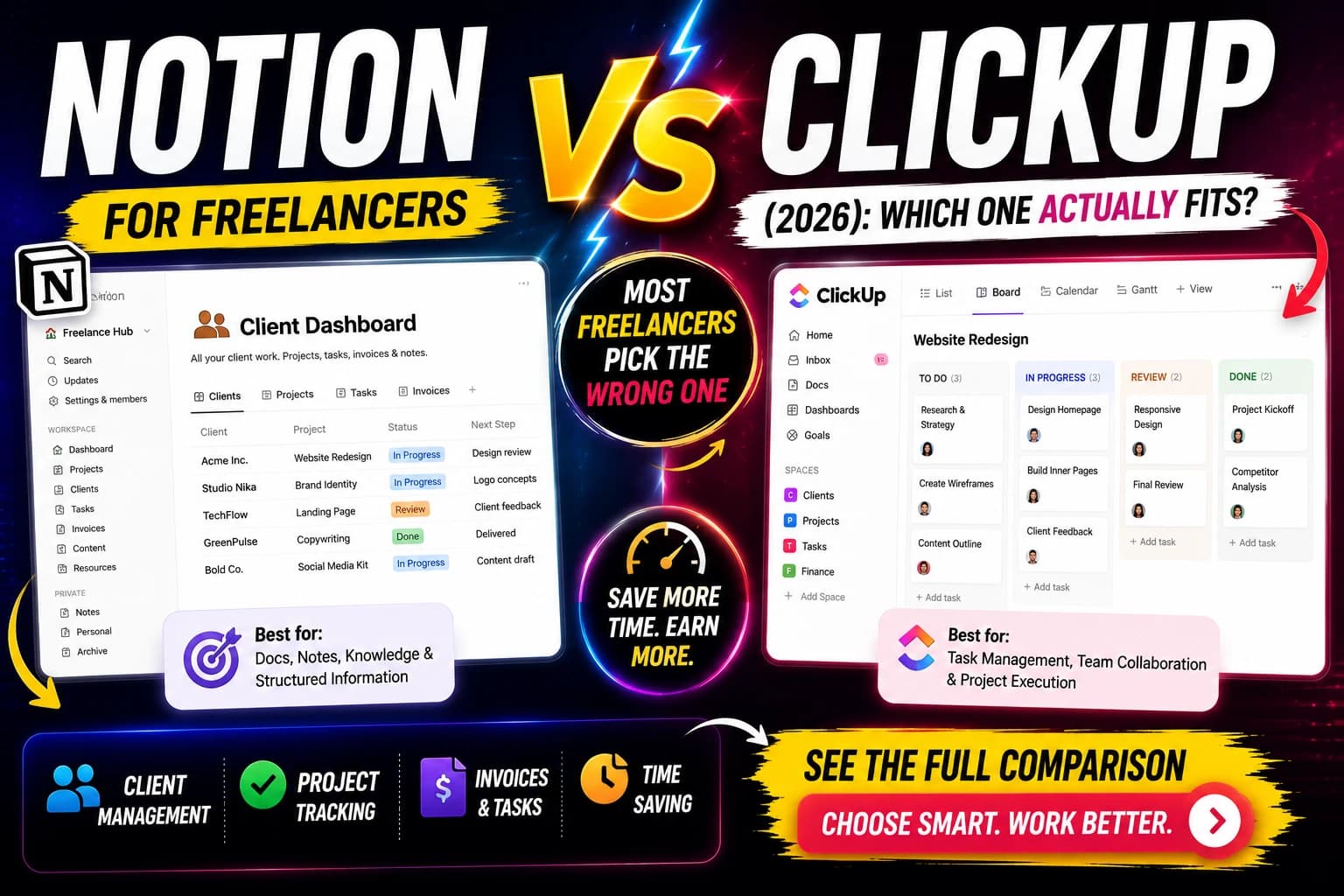 Notion vs ClickUp: Which Tool is Right For Your Workflow?