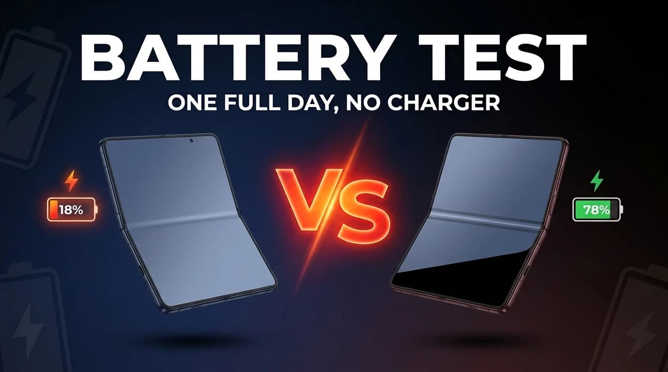 Z Flip 8 vs Razr 70 Ultra Battery Test: One Full Day, No Charger (2026)